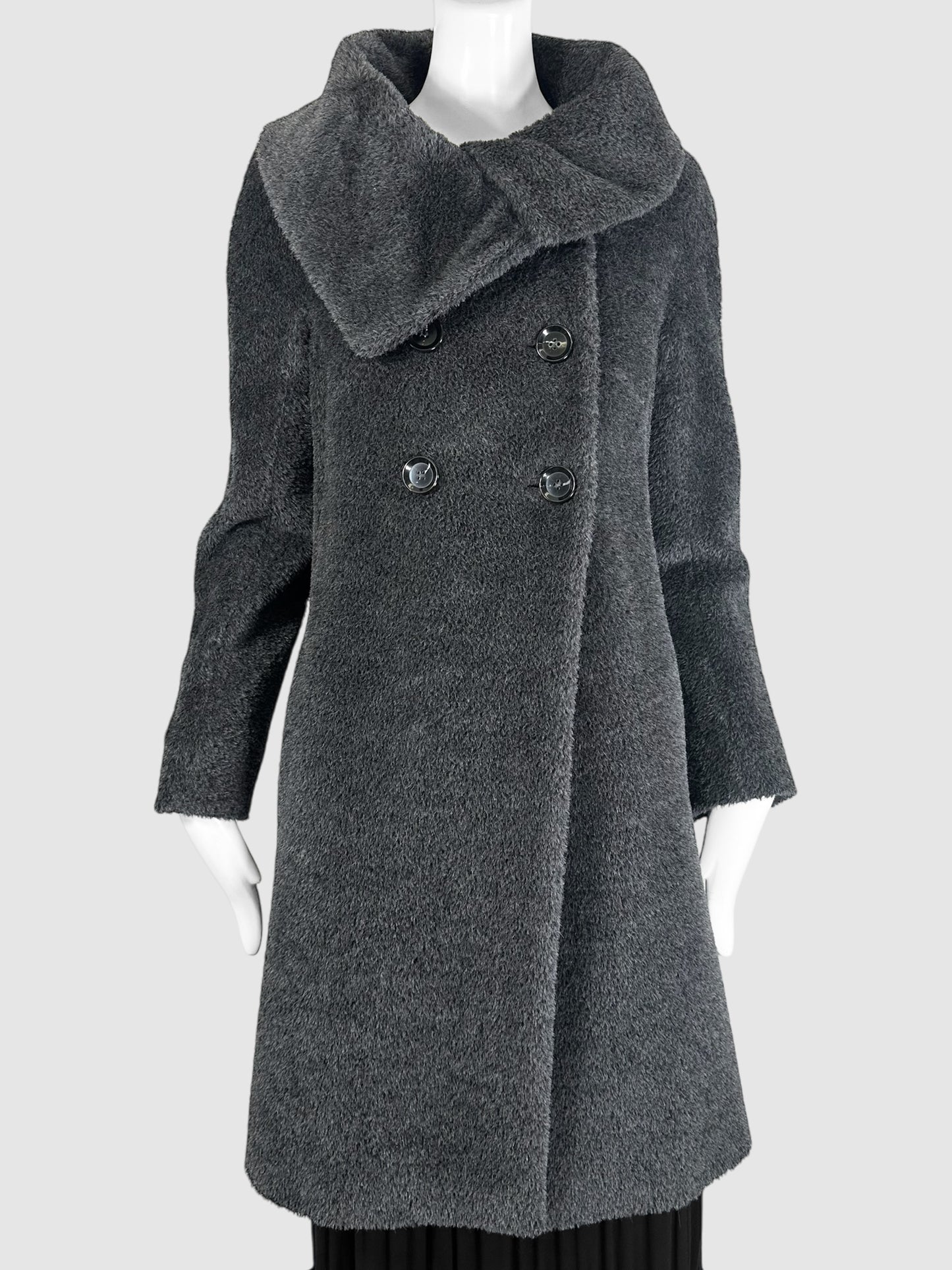 Alpaca and Wool Double-Breasted Coat - Size 8