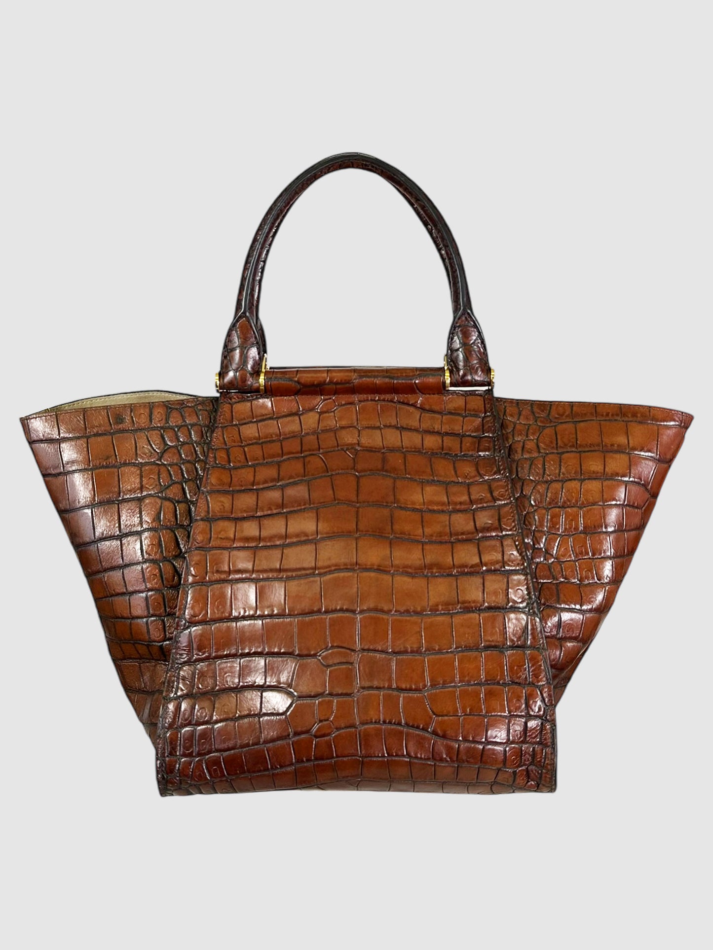 Embossed Anita Handle Bag