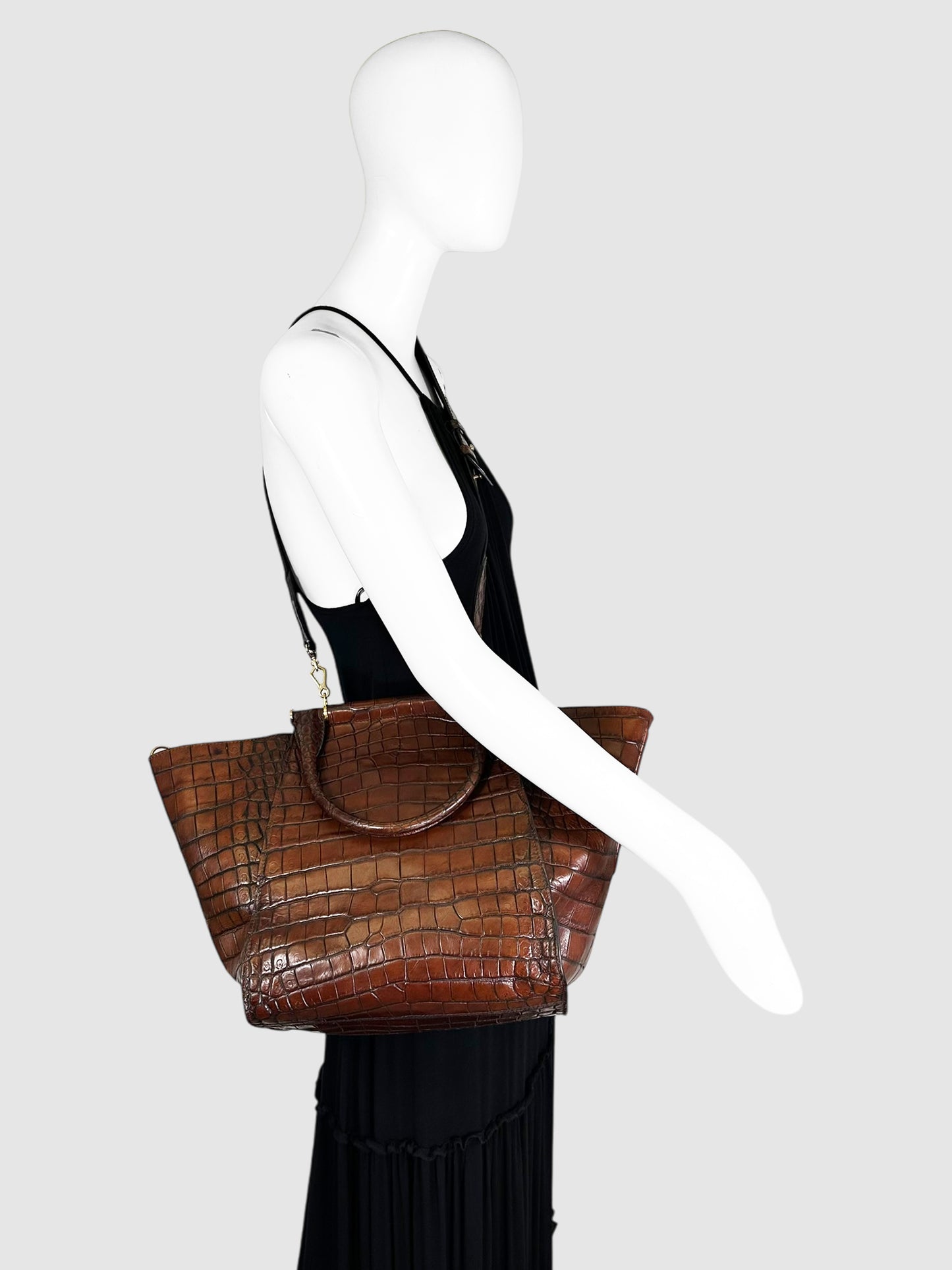 Embossed Anita Handle Bag