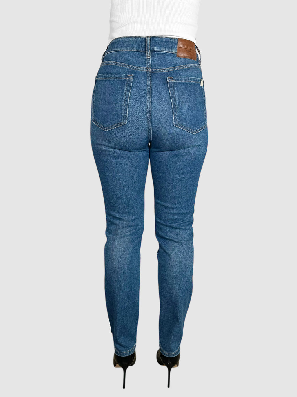 Whiskered Cigarette Crop Jeans - Size 6