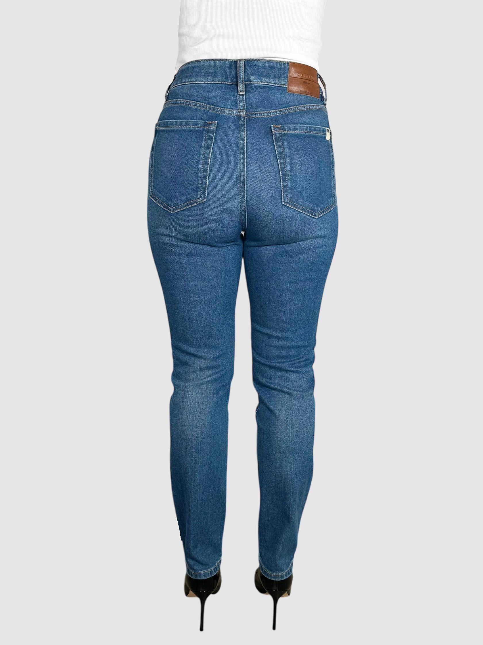 Whiskered Cigarette Crop Jeans - Size 6