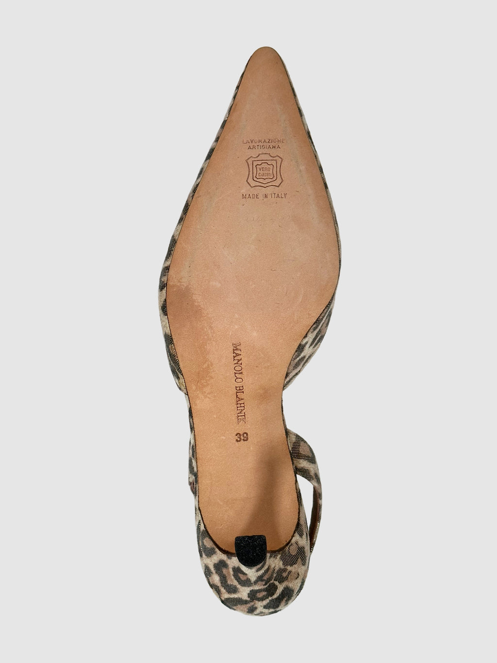 Leopard Print Slingback Pumps - Size 39
