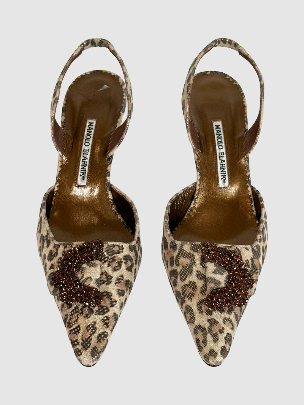 Leopard Print Slingback Pumps - Size 39