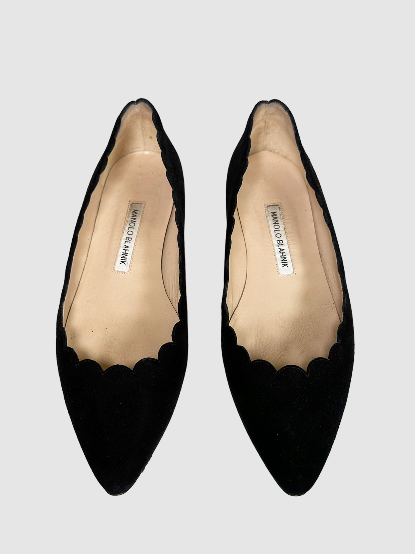 Manolo Blahnik Pointed Toe Flats - Size 39.5