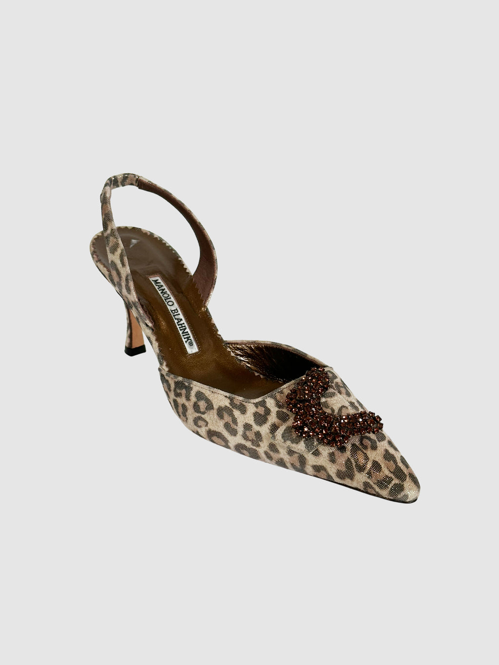 Leopard Print Slingback Pumps - Size 39