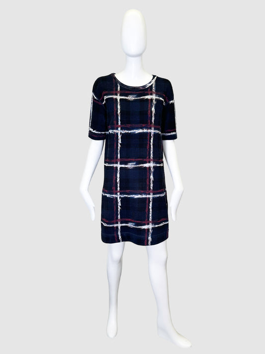 Marc by Marc Jacobs Plaid Short-Sleeved Dress - Size S