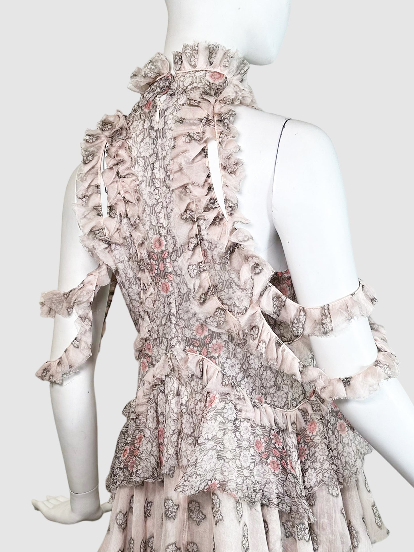 Alexander McQueen RTW Ruffled Floral Dress - Size 40