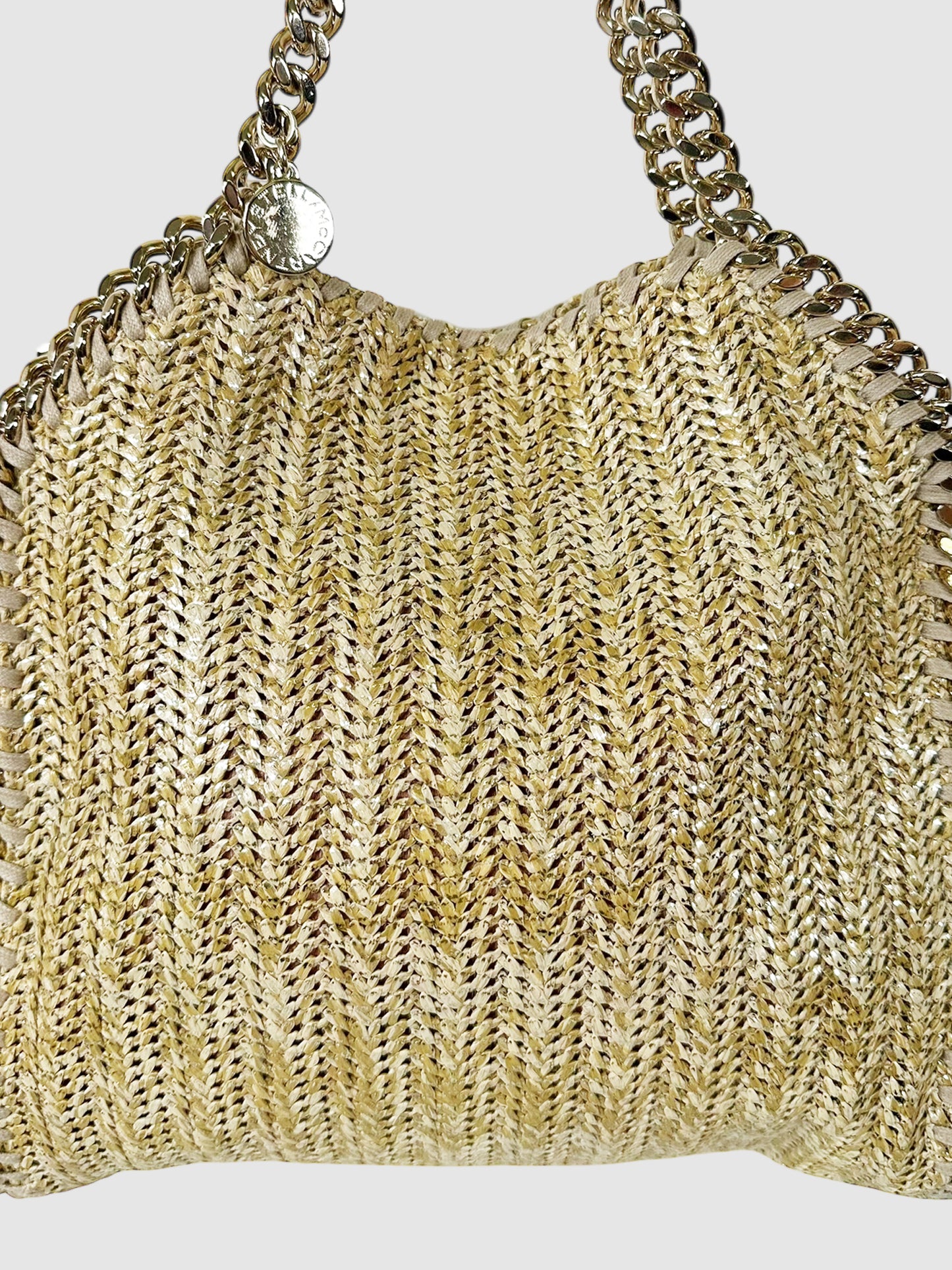 Mini Woven Falabella Tote Bag