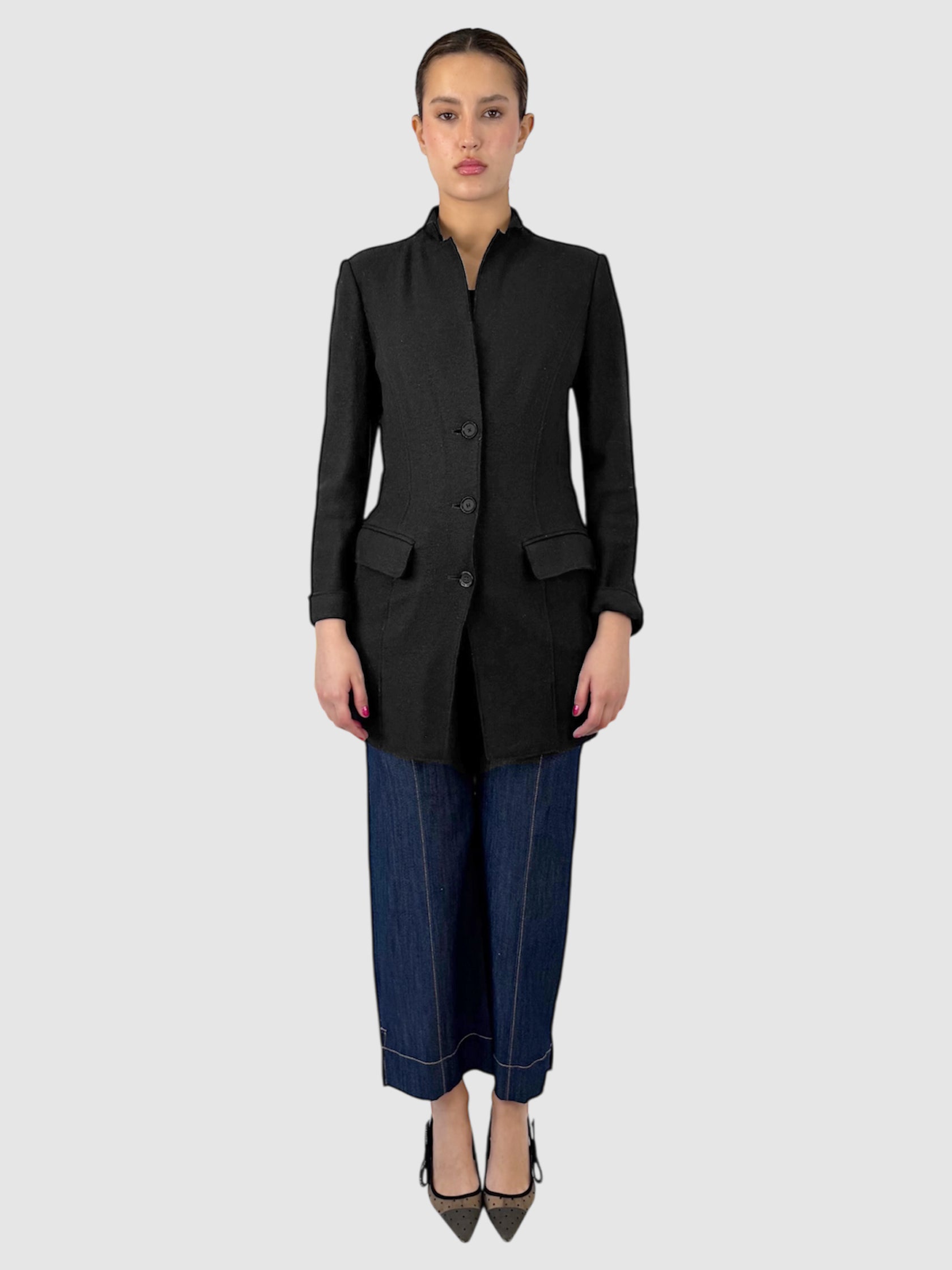 Wool Single-Breasted Coat