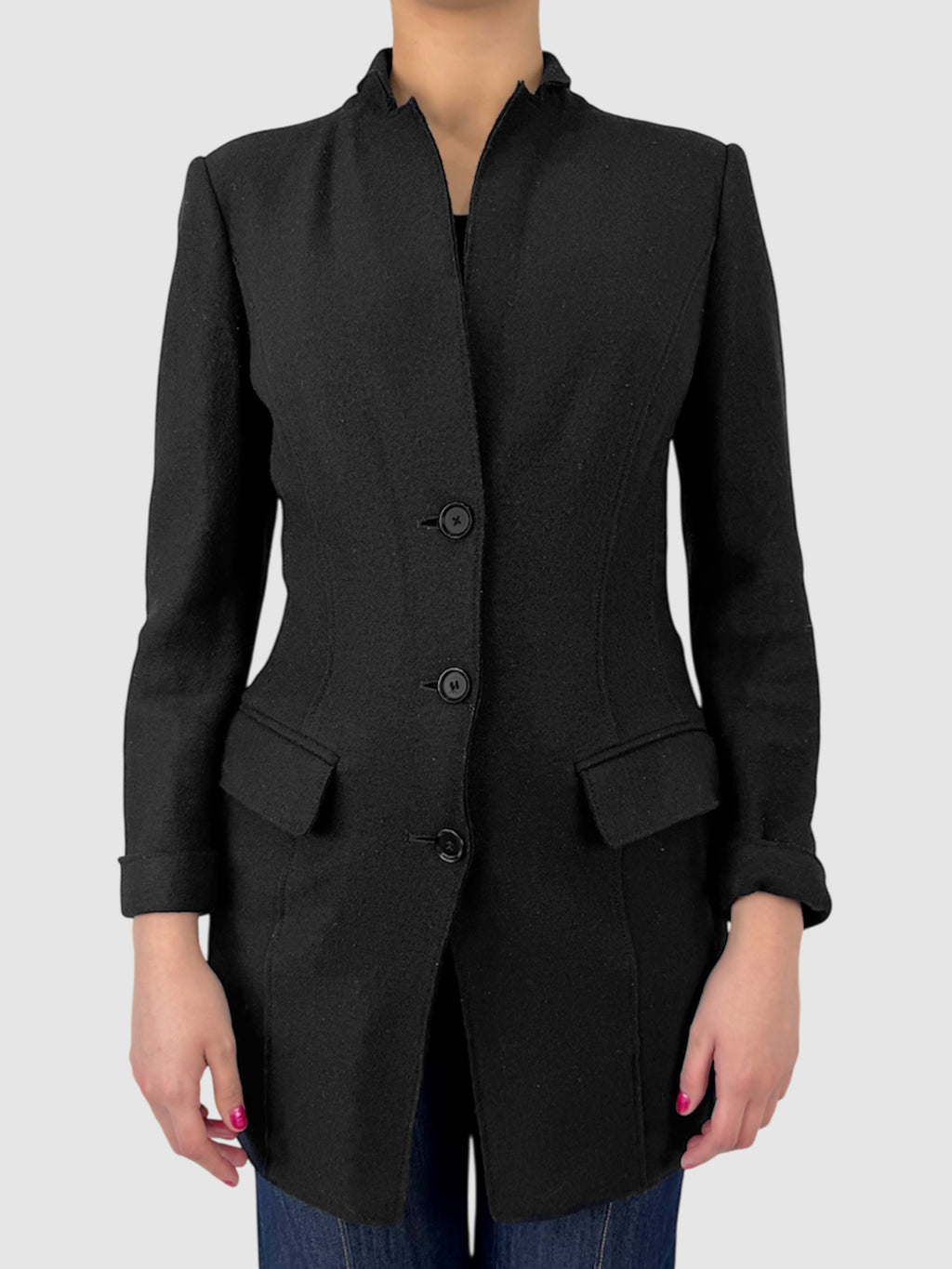 Wool Single-Breasted Coat