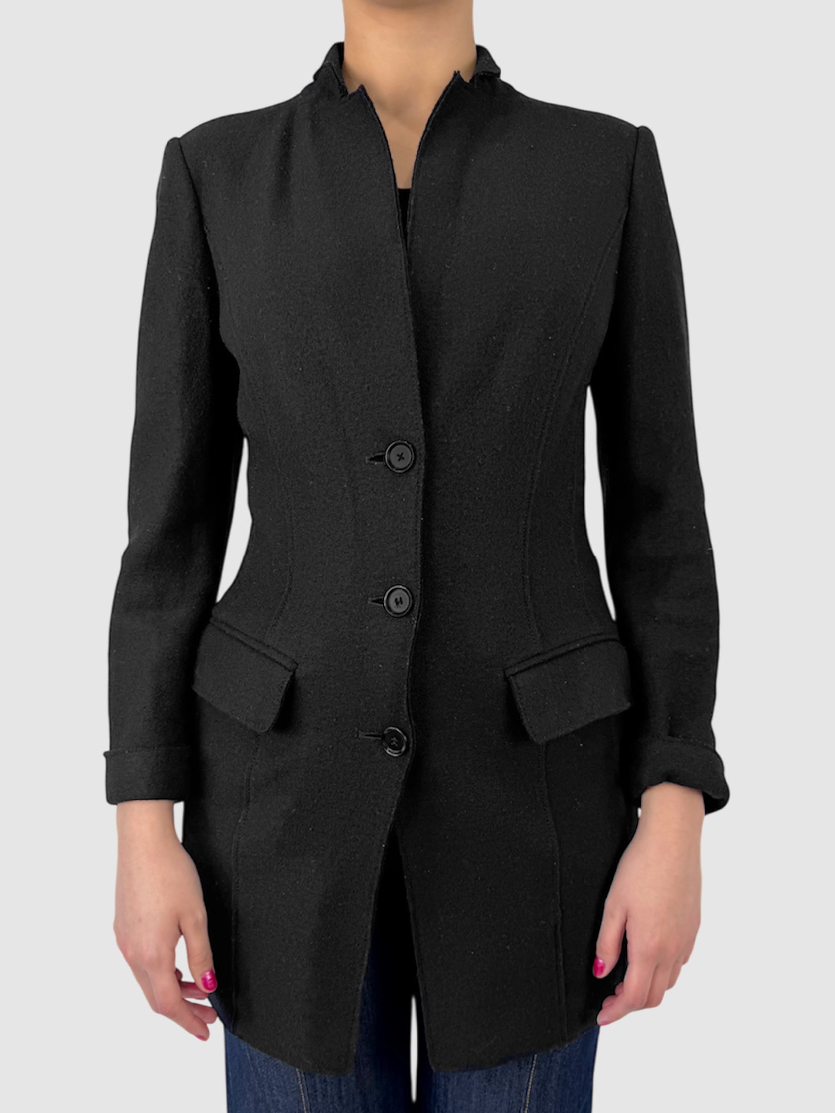 Wool Single-Breasted Coat