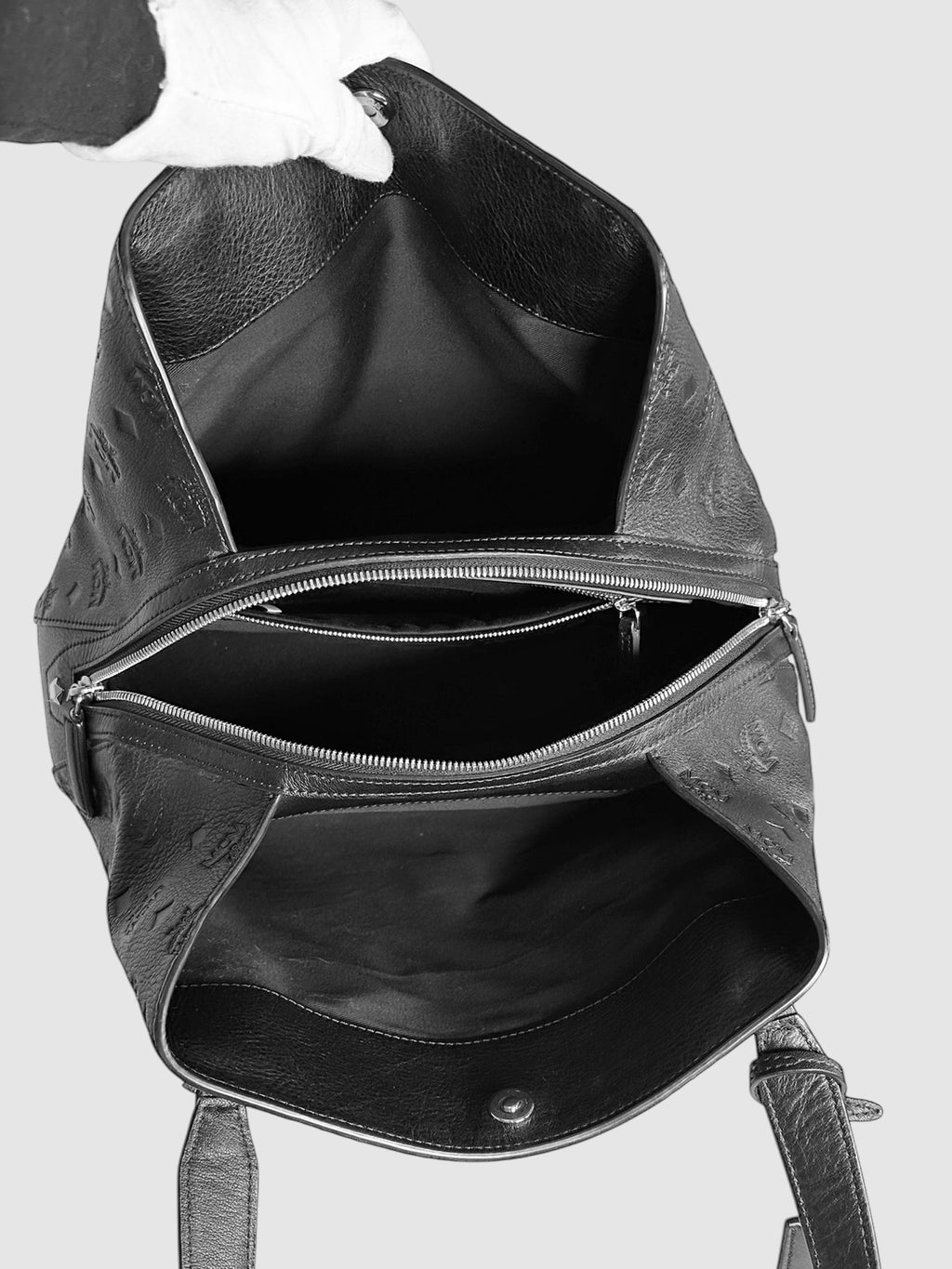 Logo Embossed Hobo Bag