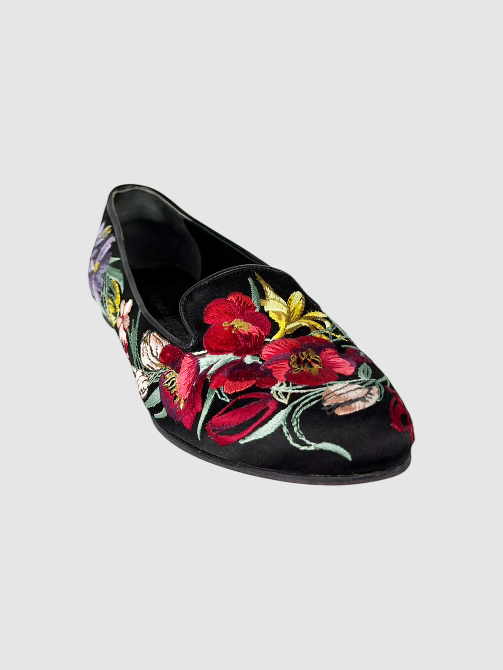 Floral Embroidered Flats