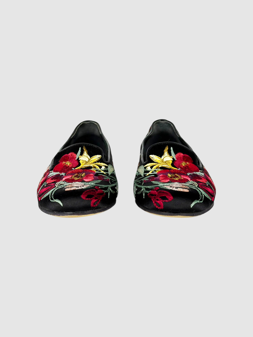 Floral Embroidered Flats