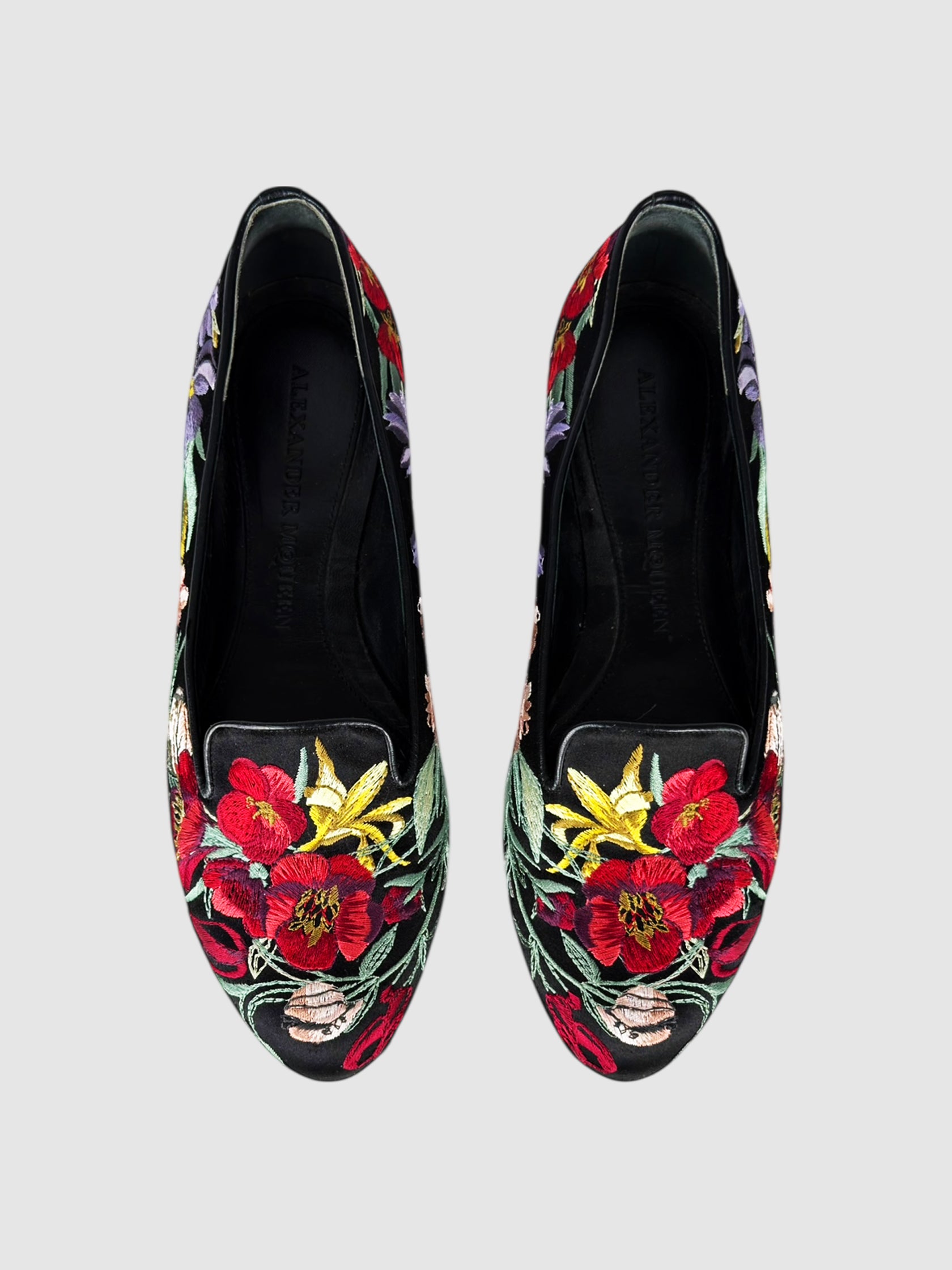 Floral Embroidered Flats