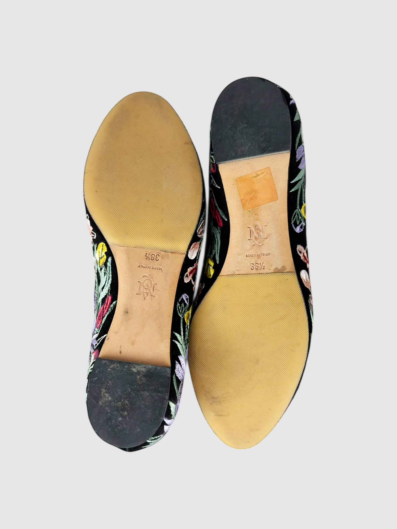 Floral Embroidered Flats