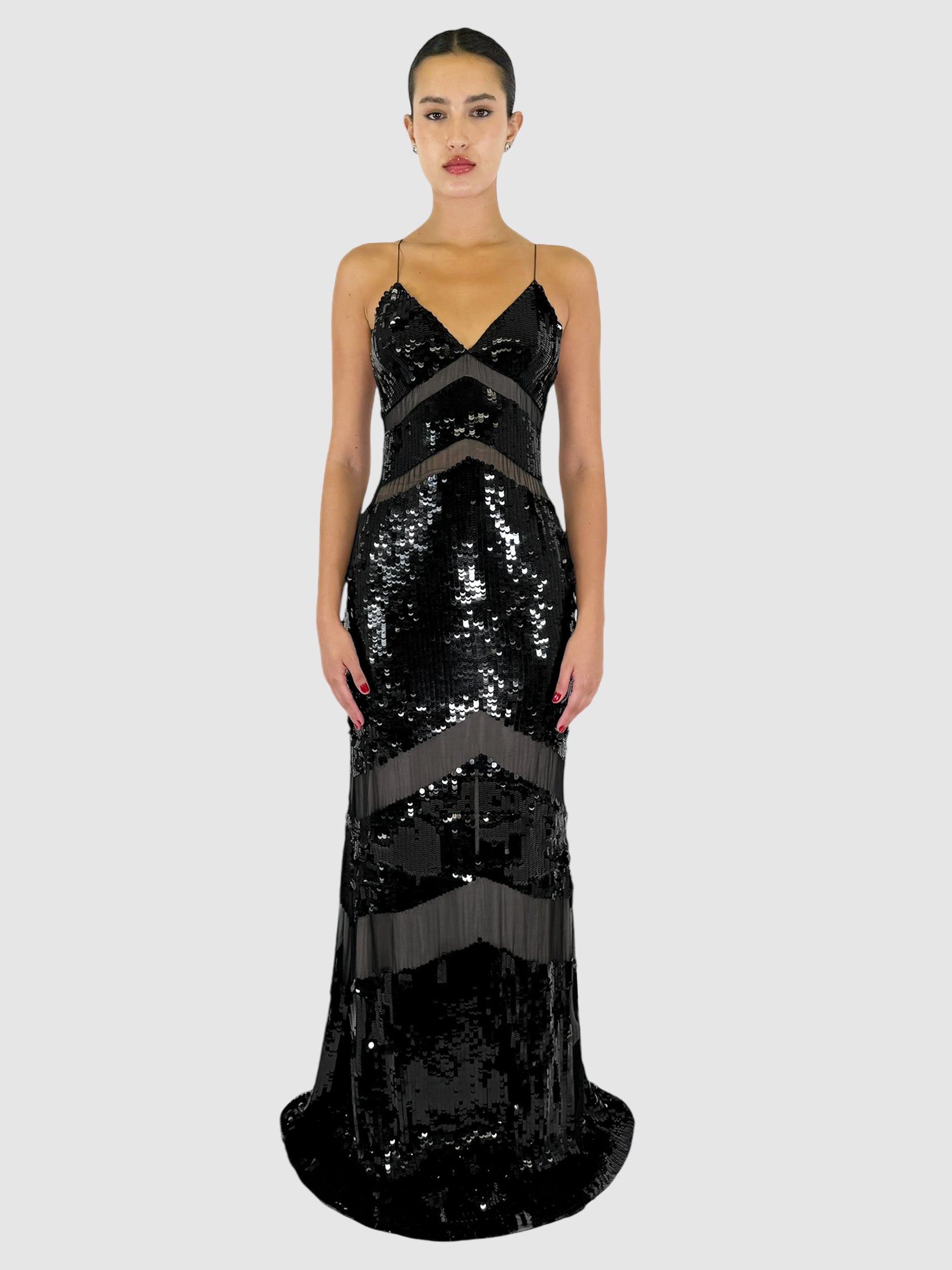 2013 Sequin Chiffon Gown - Size 0