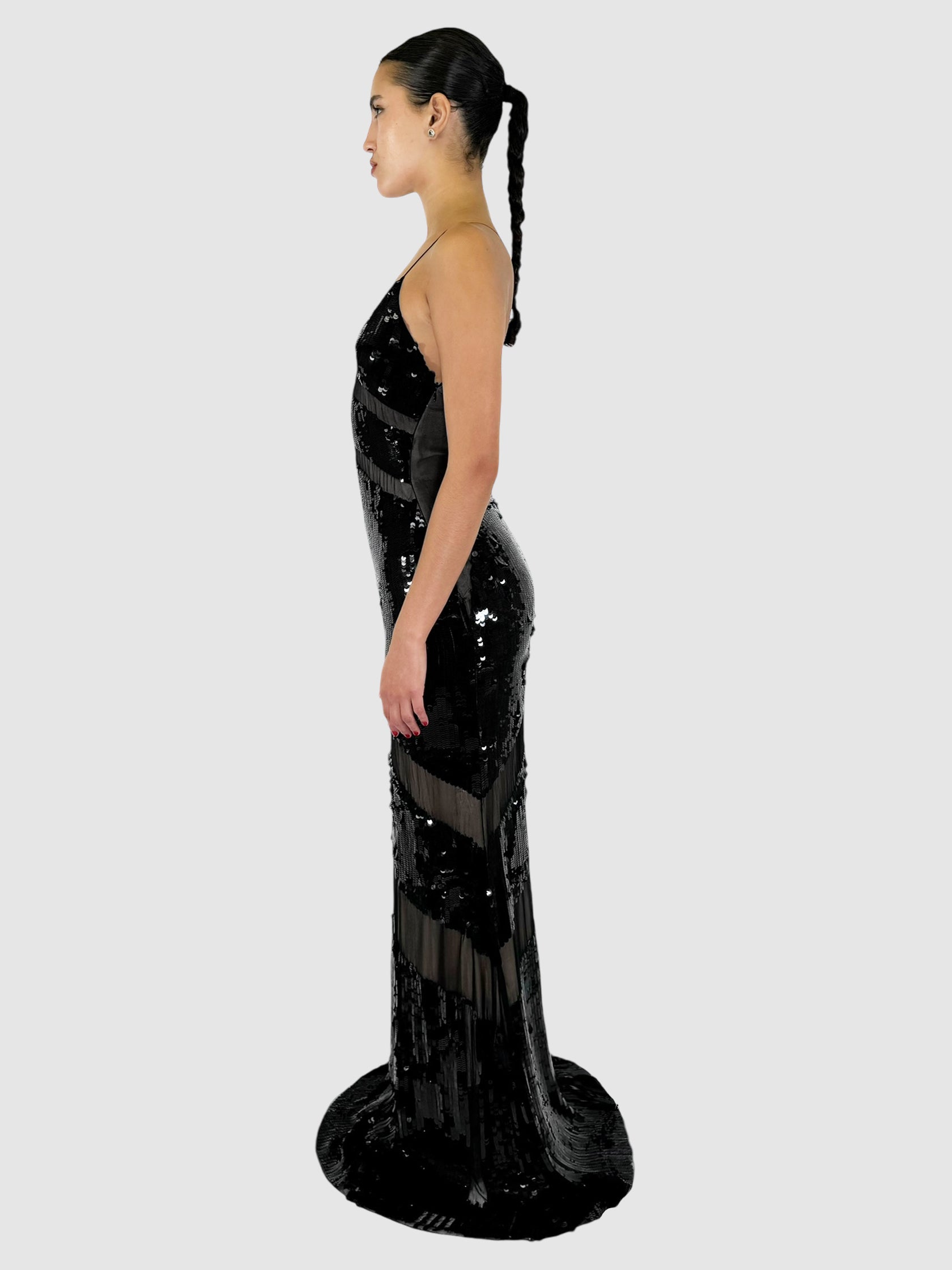 2013 Sequin Chiffon Gown - Size 0