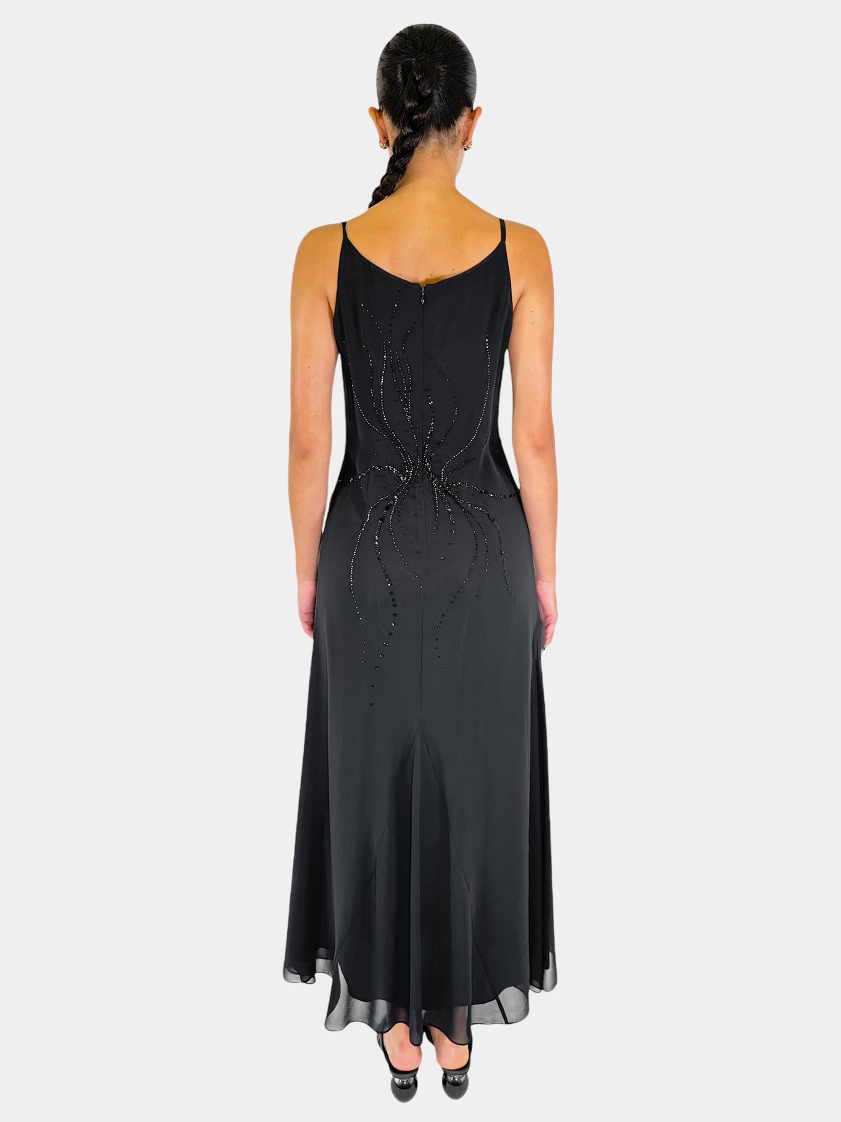Sequin Embellished Maxi Dress - Size 10