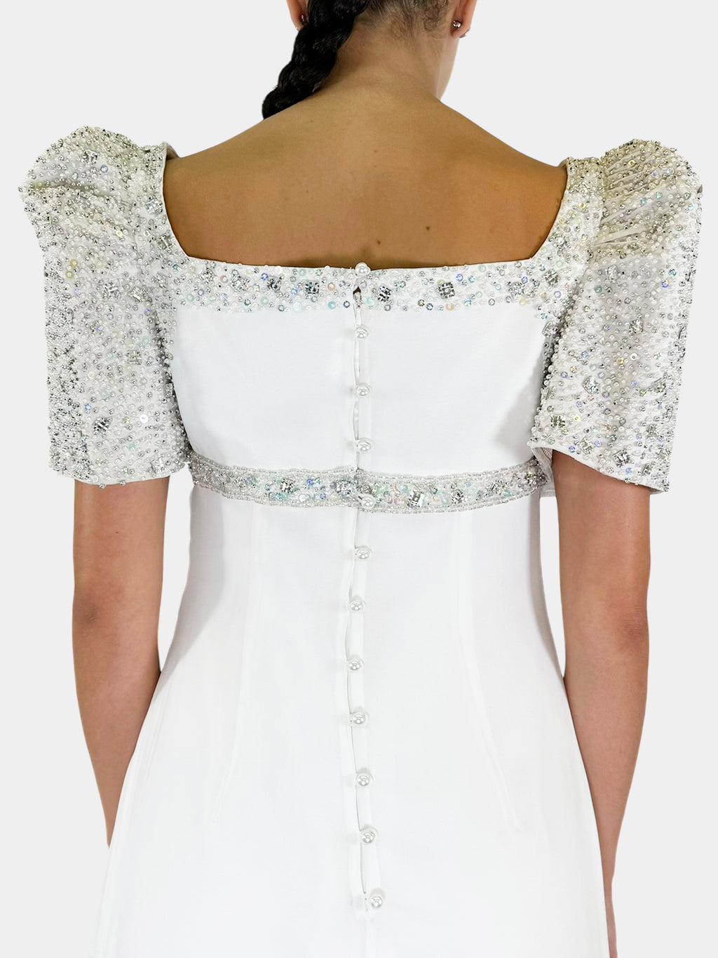 Beaded Oversized Sleeve Maxi Dress - Size 6/8