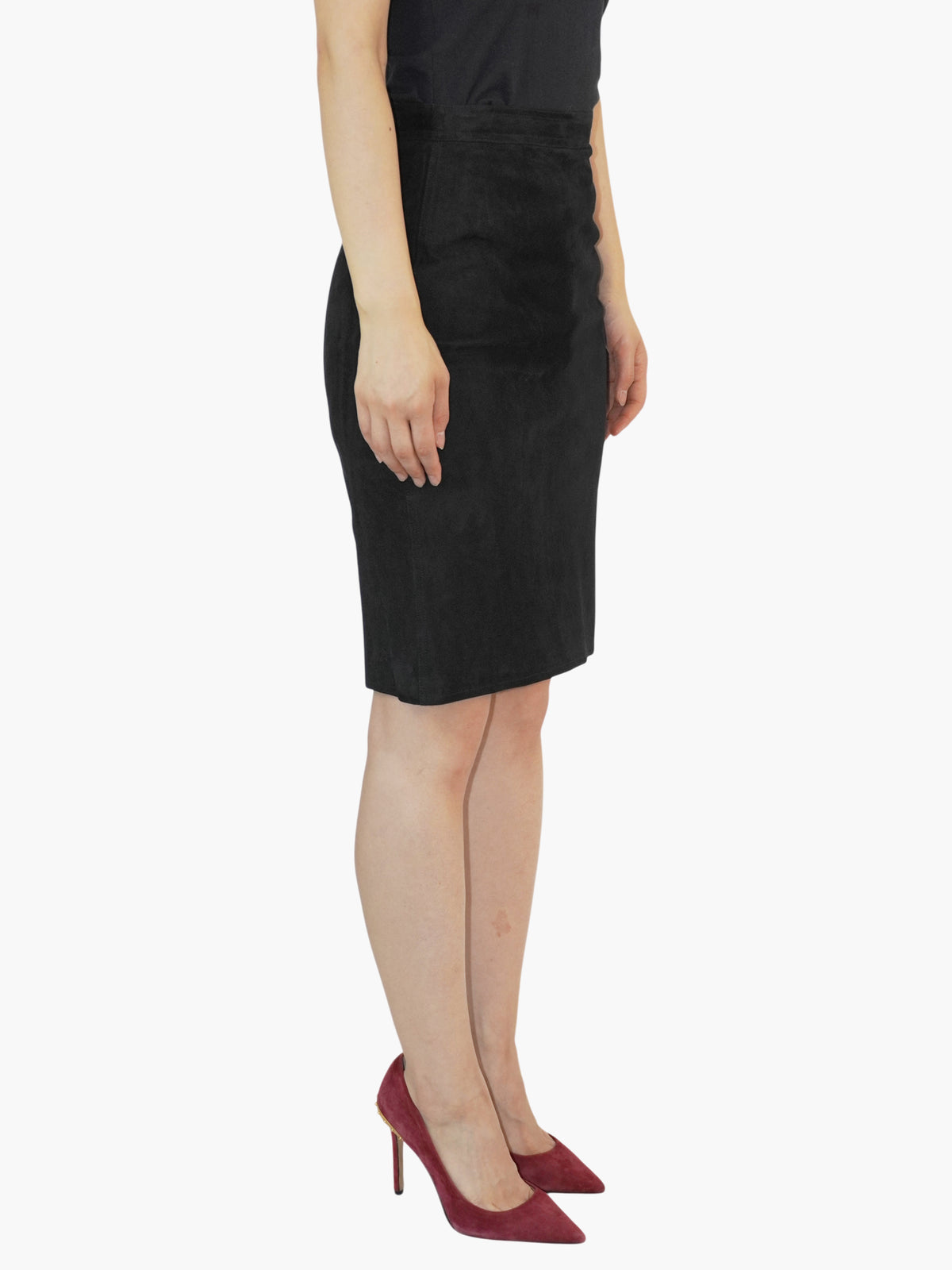 Suede Pencil Skirt