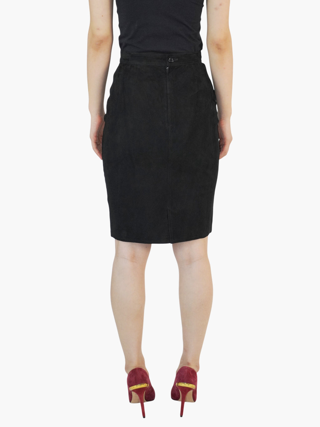 Suede Pencil Skirt