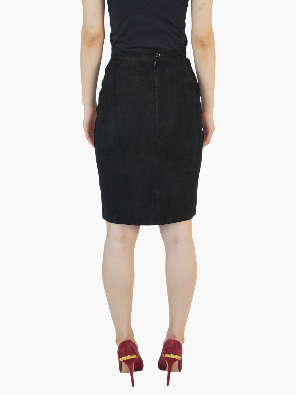 Suede Pencil Skirt