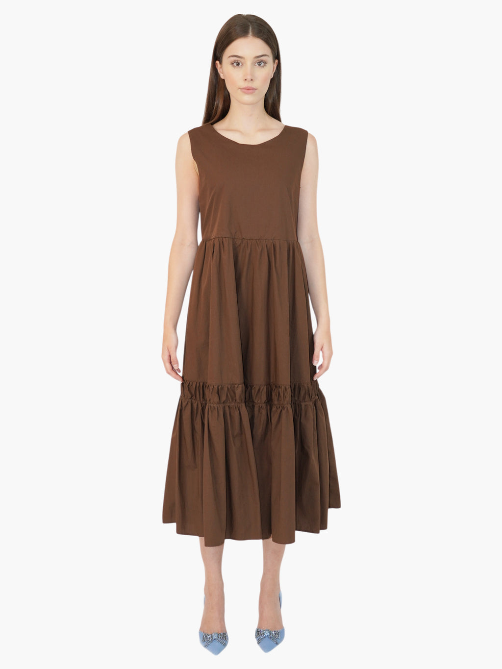Pleated Tiered Dress