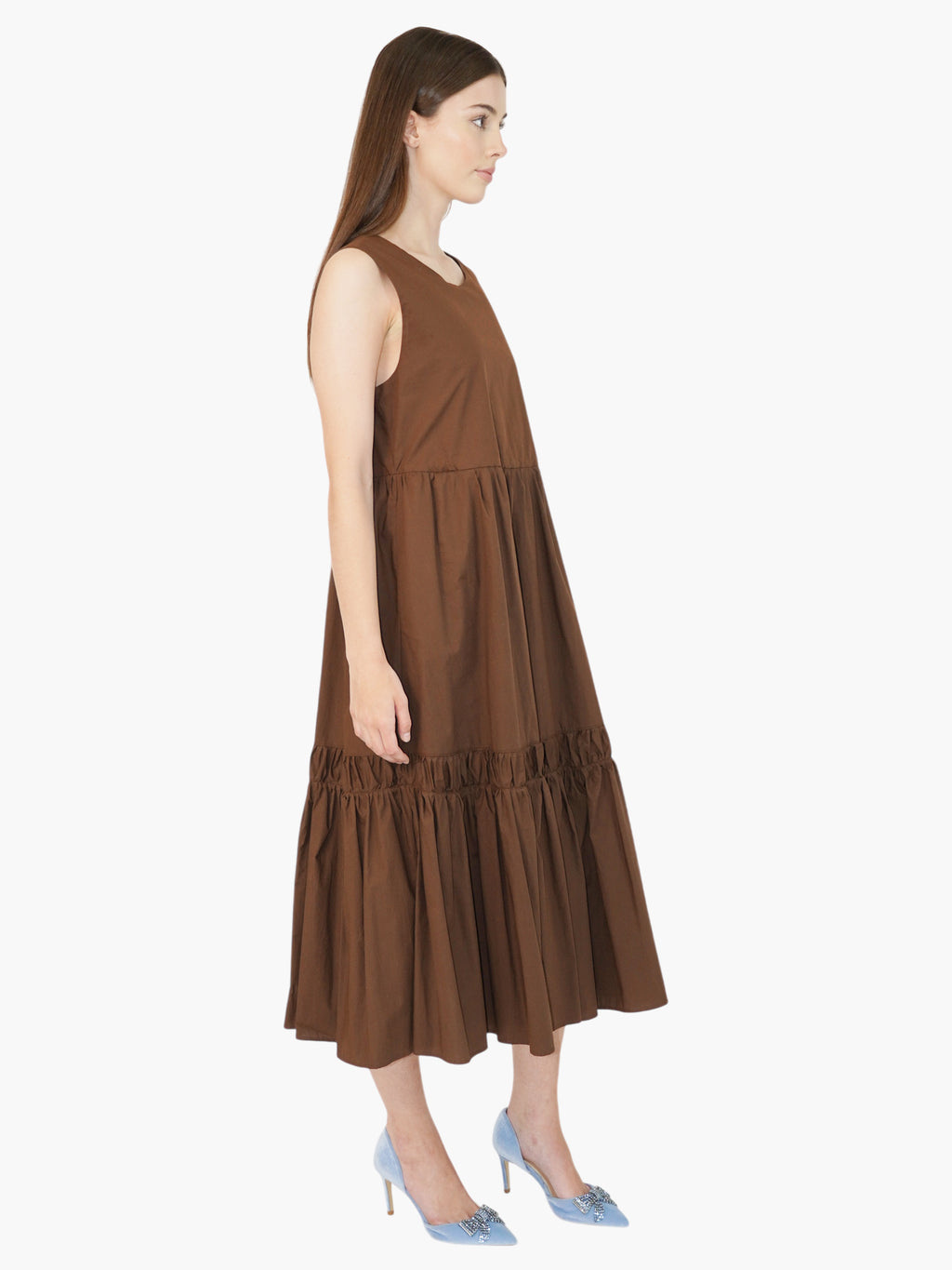 Pleated Tiered Dress
