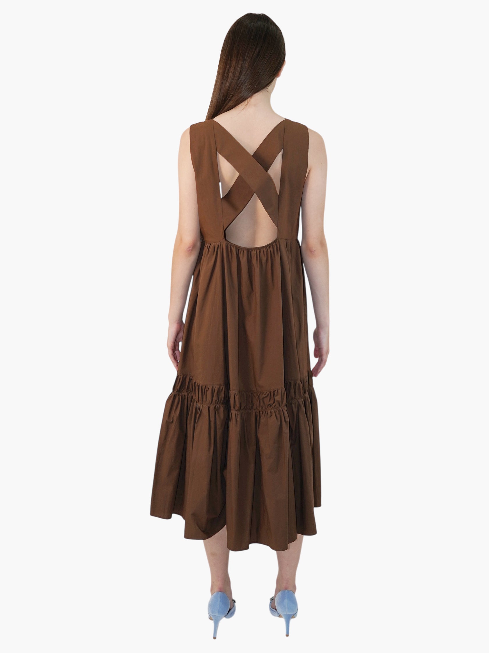 Pleated Tiered Dress