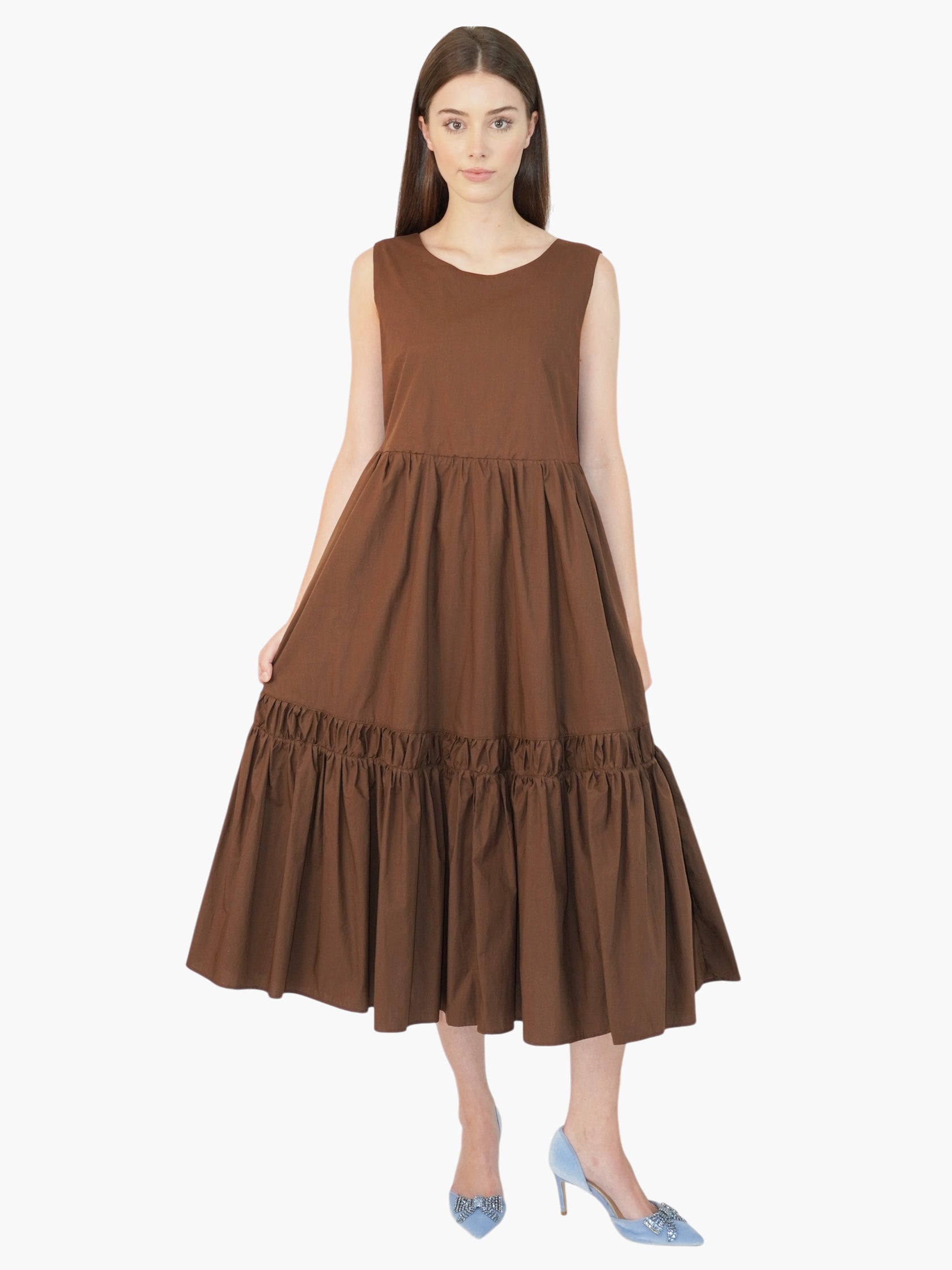 Pleated Tiered Dress