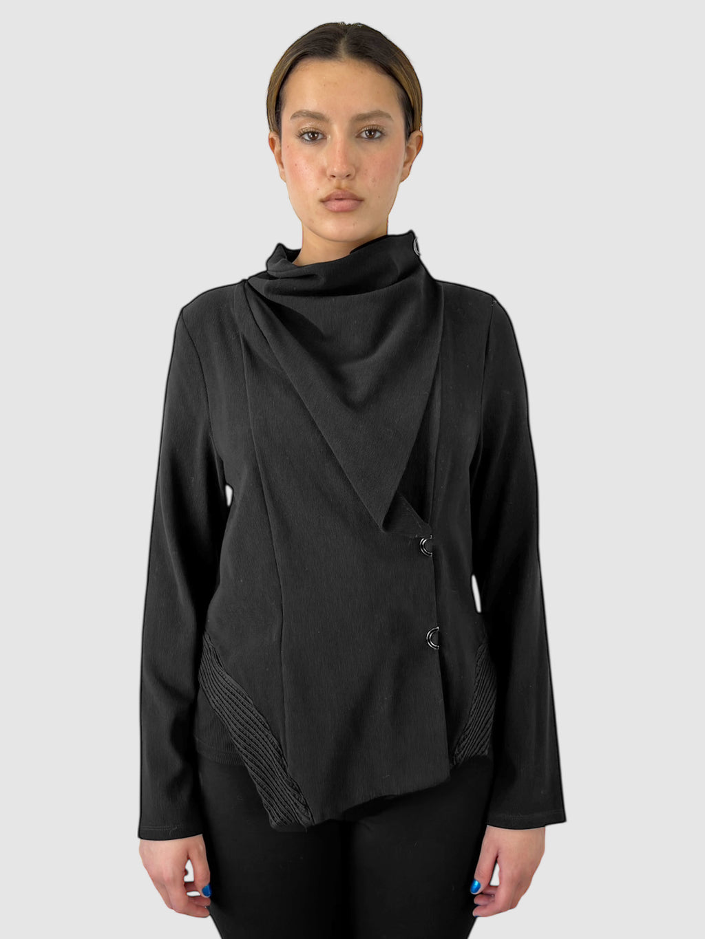 Asymmetrical Snap Cardigan