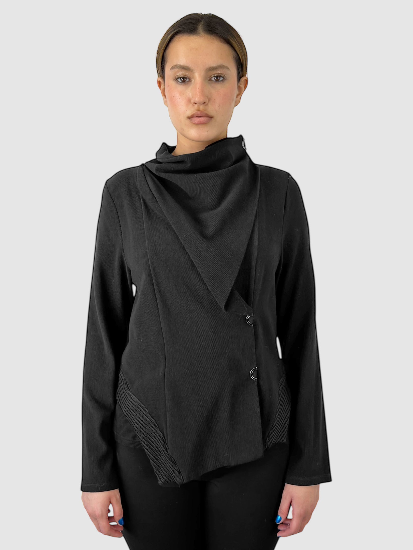 Asymmetrical Snap Cardigan