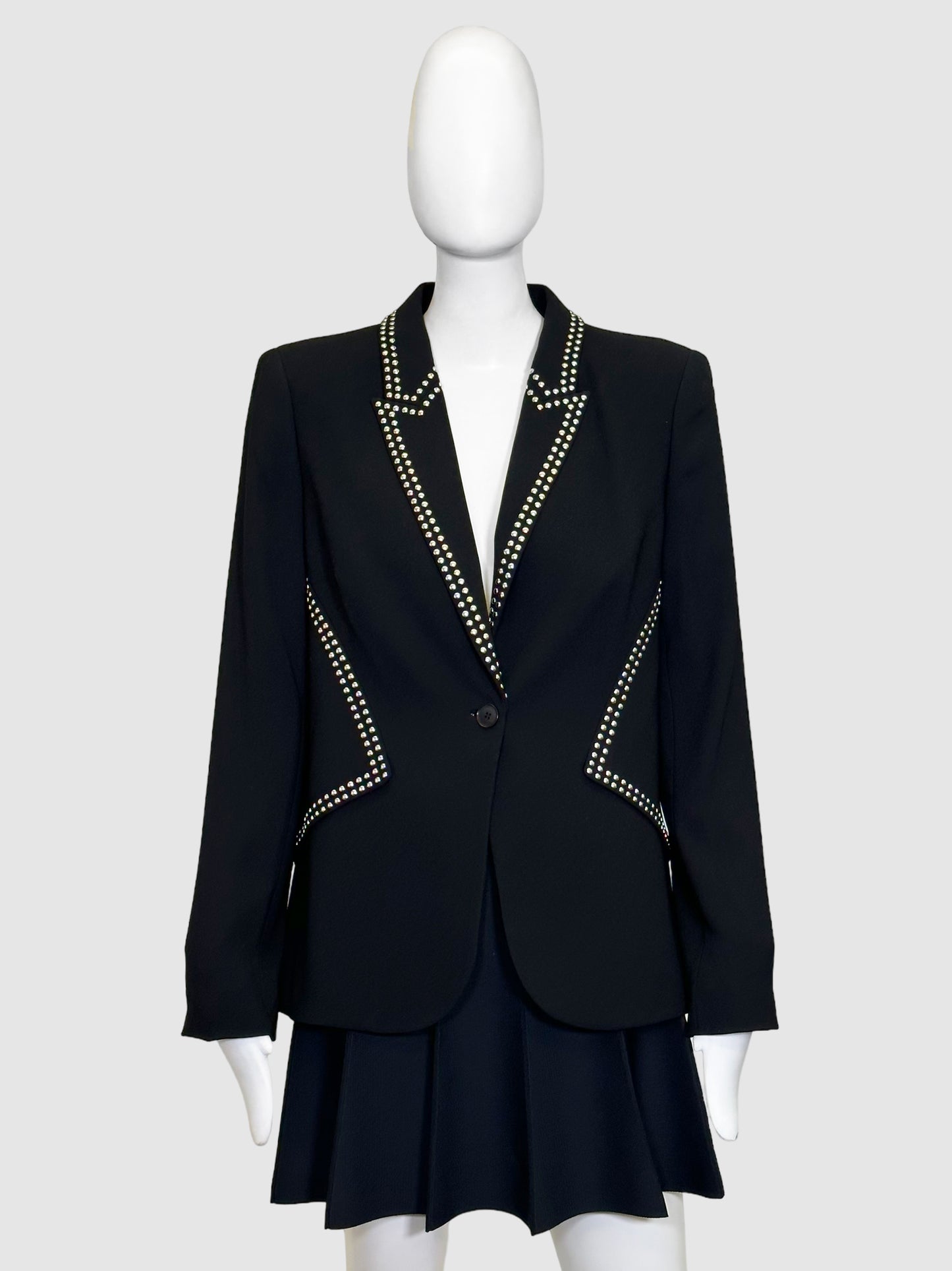 Single-Breasted Studded Blazer - Size M/L