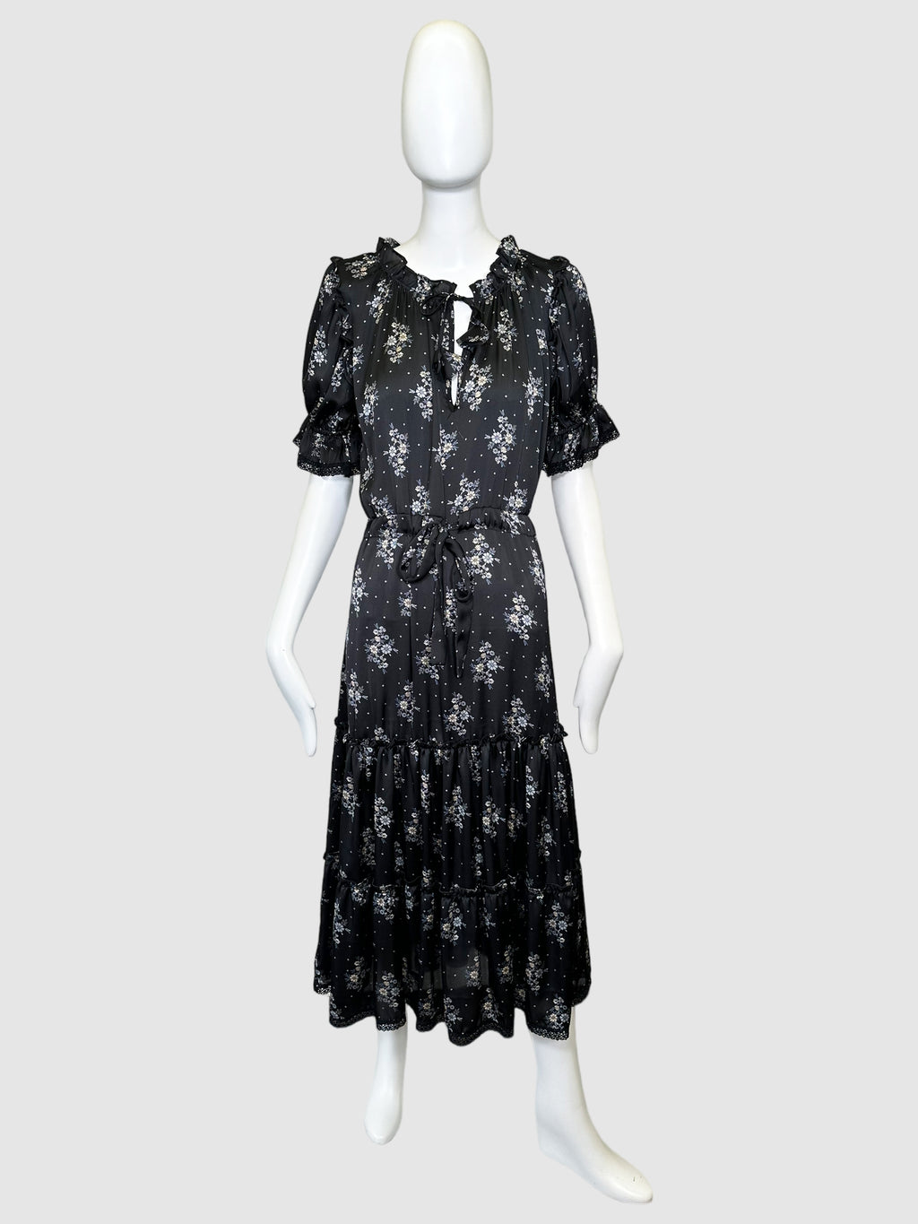 Misa Floral Print Midi Dress - Size M