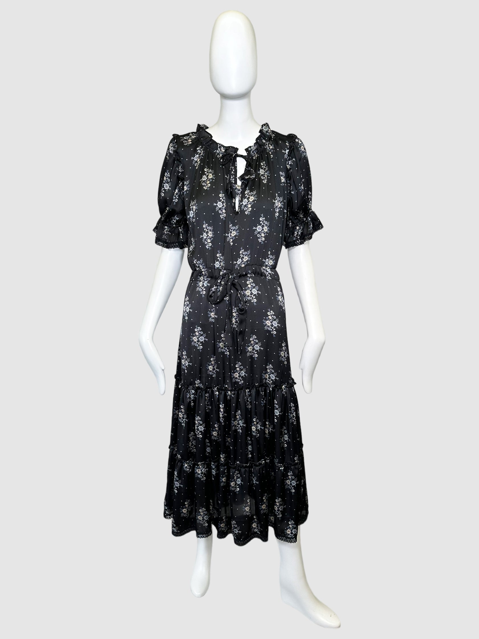 Misa Floral Print Midi Dress - Size M
