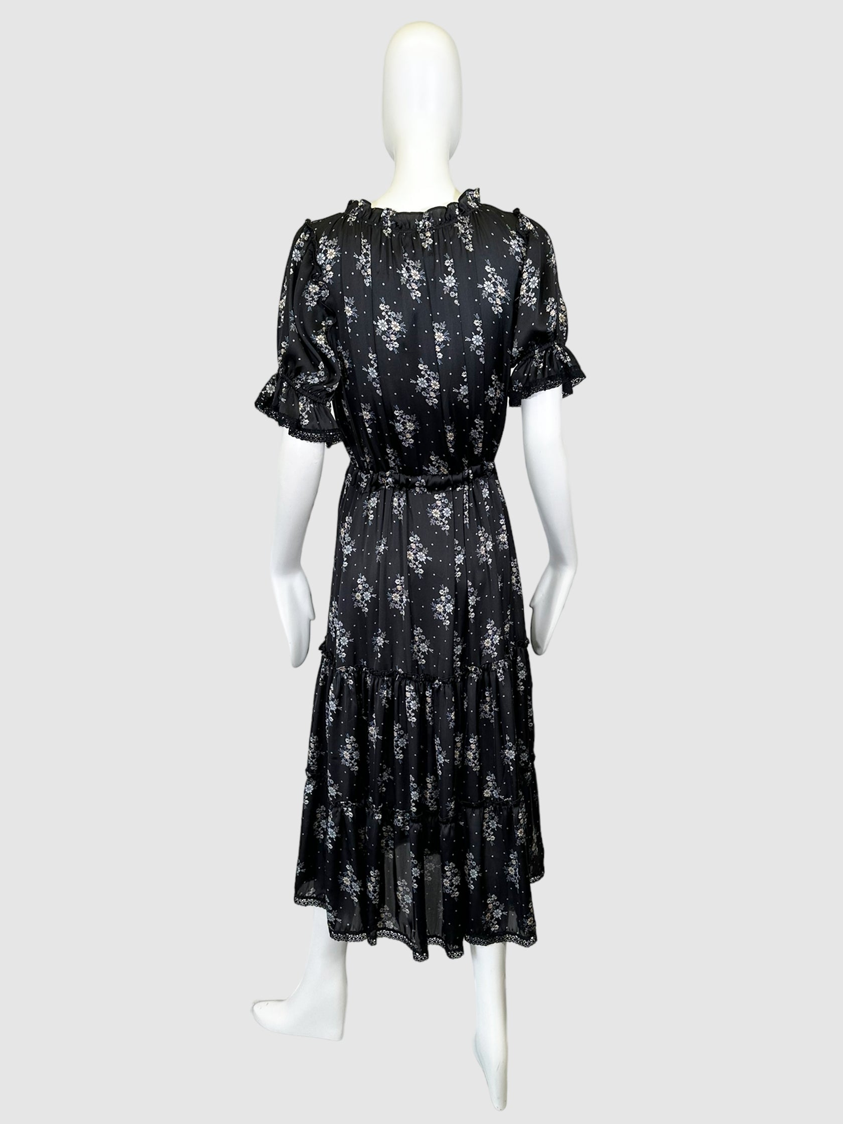 Misa Floral Print Midi Dress - Size M