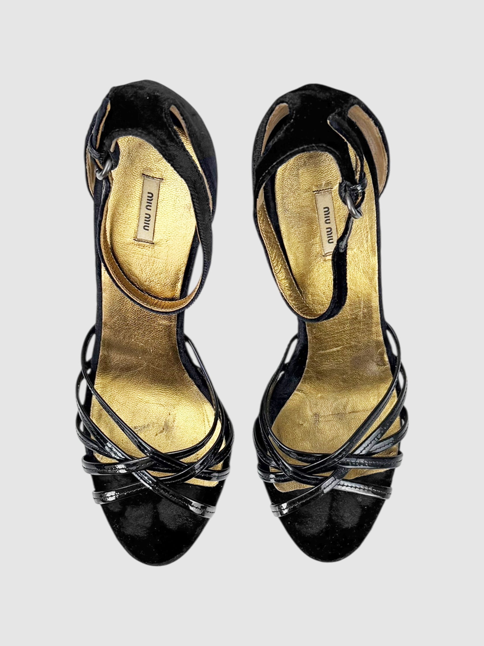 Patent Wedge Sandals