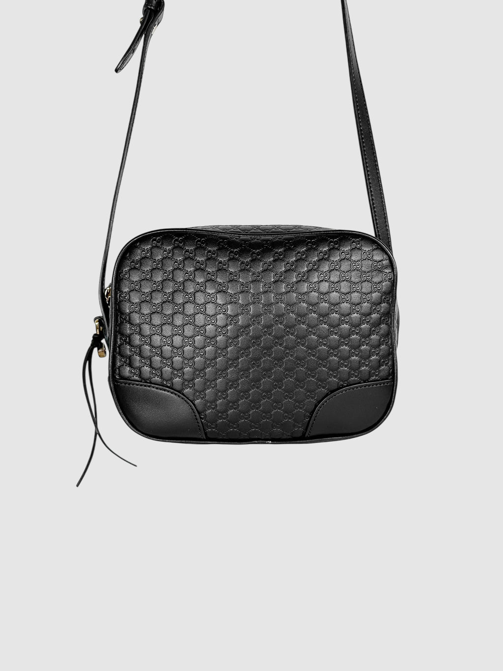 Gucci Black Leather Micro Guccissima Mini Bree Messenger Bag Luxury Designer Resale Consignment Secondhand Toronto