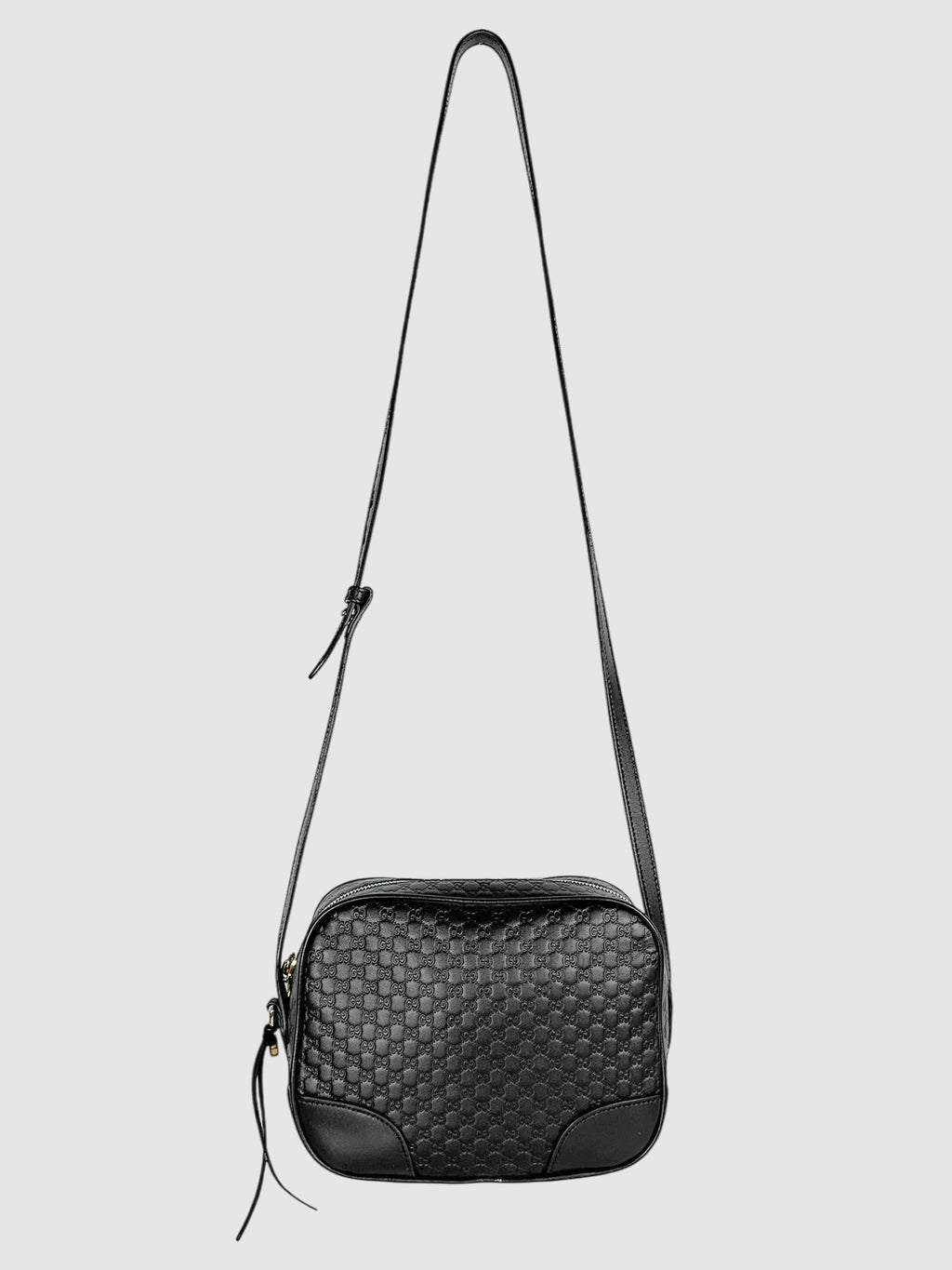 Gucci Black Leather Micro Guccissima Mini Bree Messenger Bag Luxury Designer Resale Consignment Secondhand Toronto