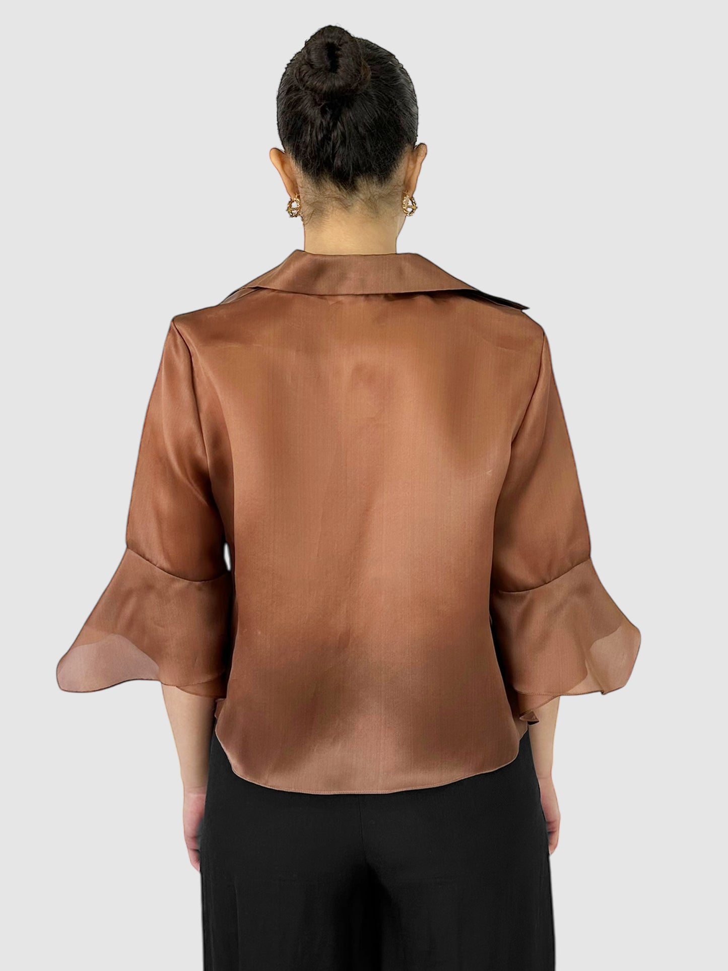Silk Collared Top
