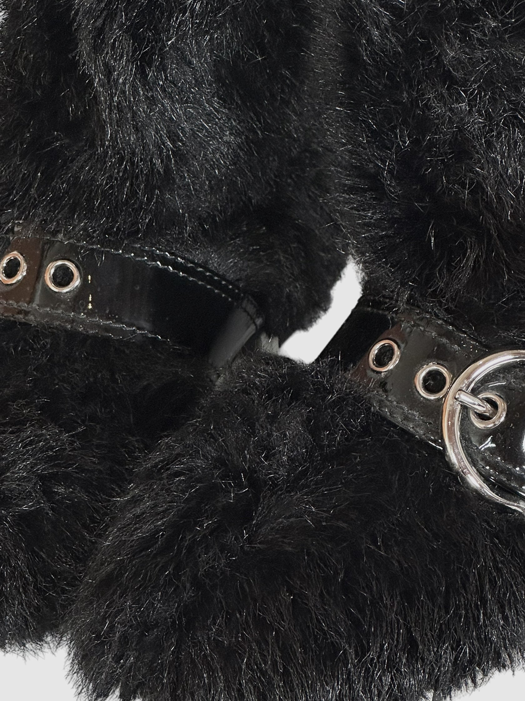 Leather Trim Faux Fur Snow Boots - Size 38