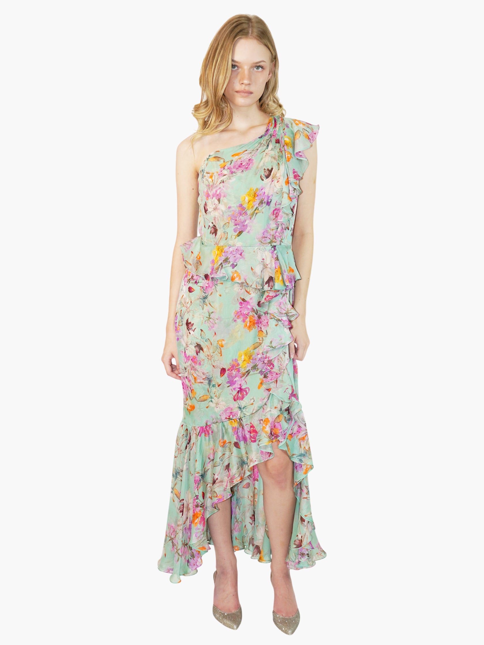 Silk Floral Dress