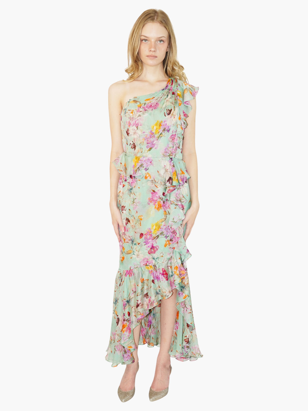 Silk Floral Dress