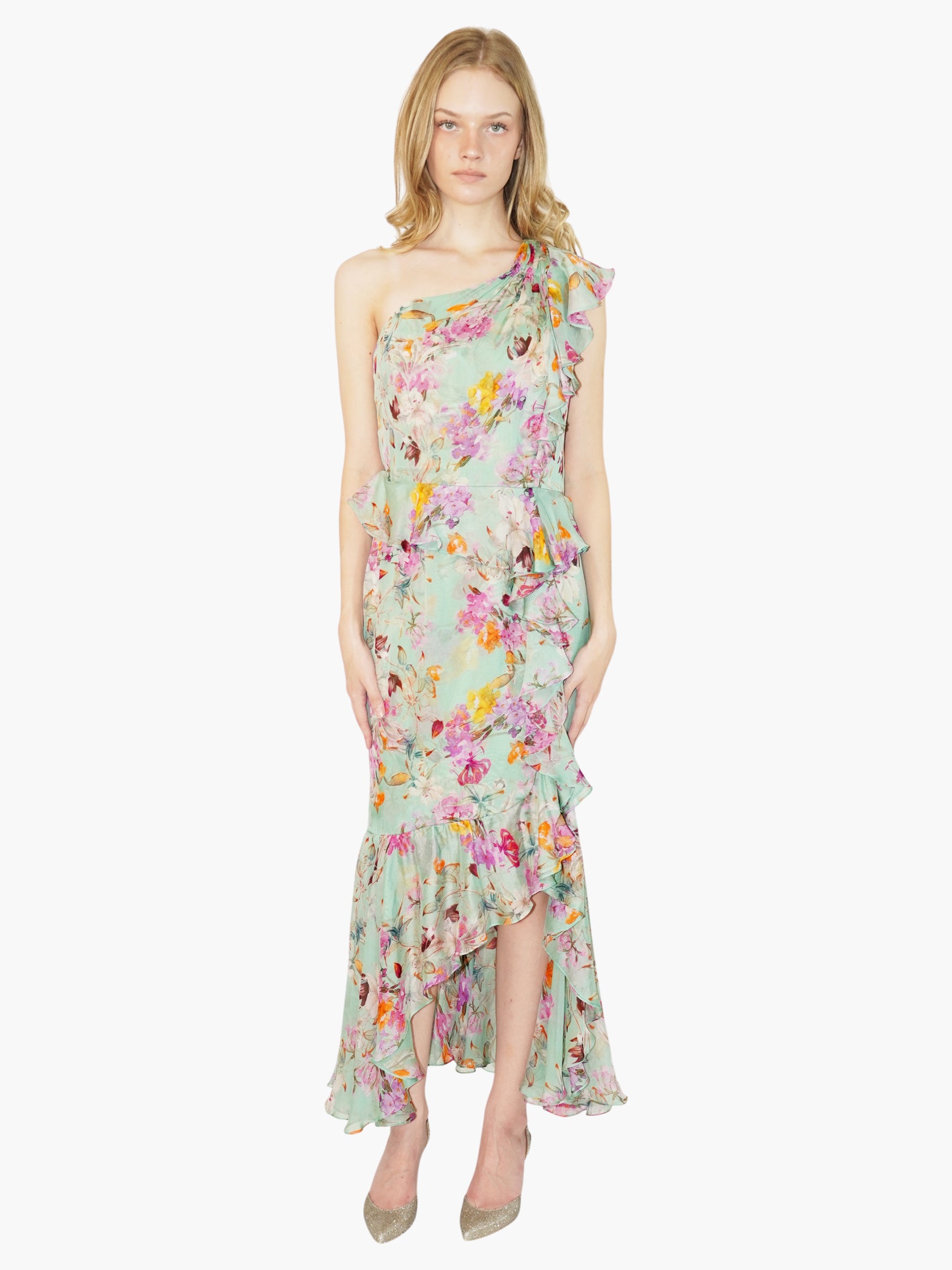 Silk Floral Dress