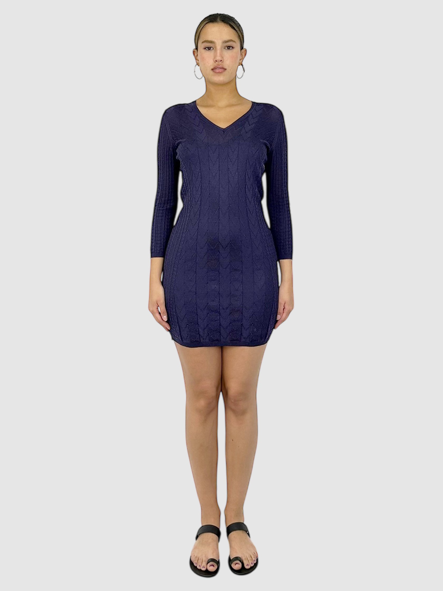 Knit V-Neck Dress