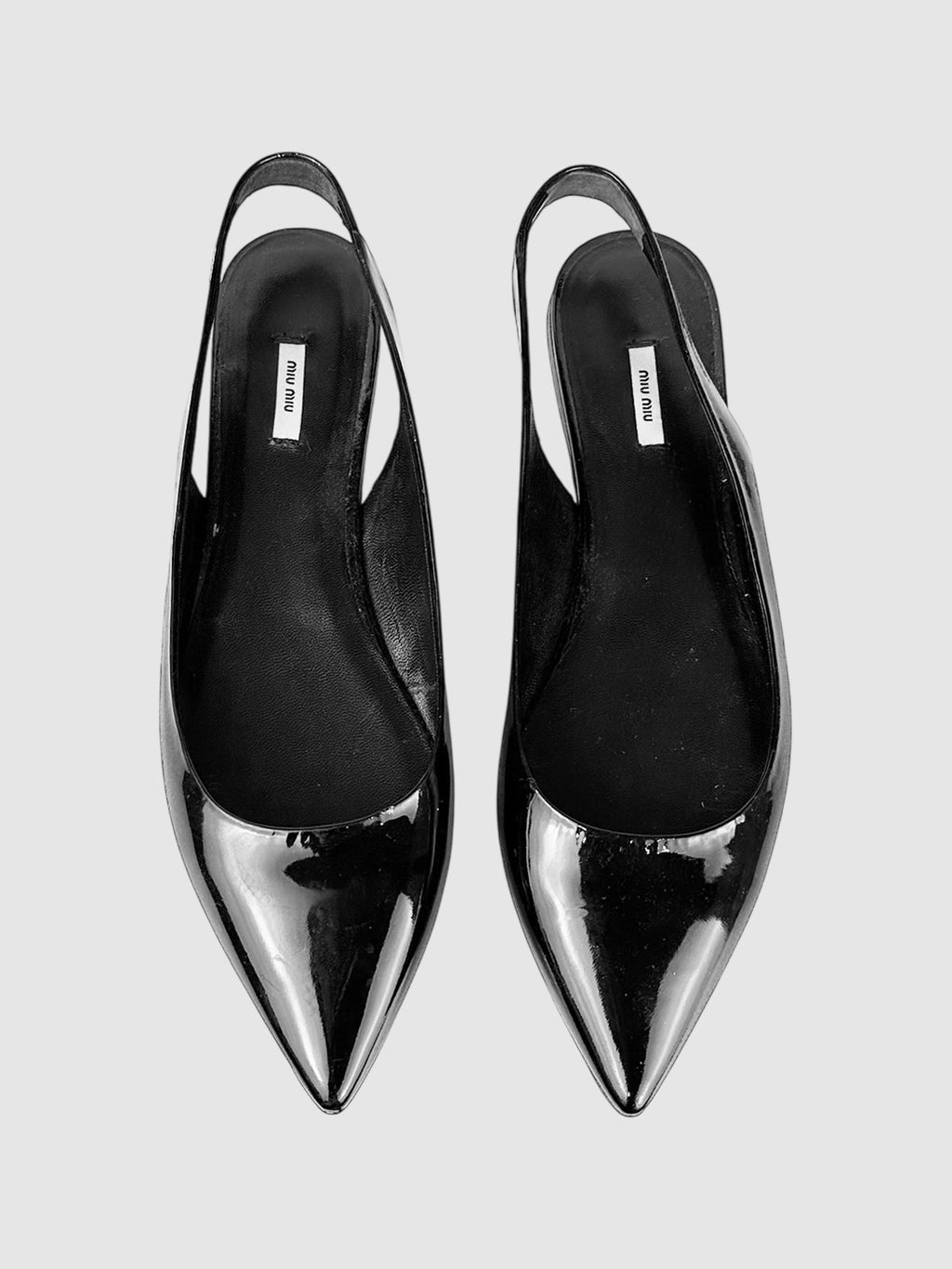 Patent Slingback Flats