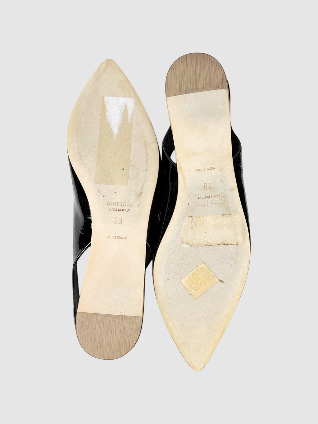 Patent Slingback Flats