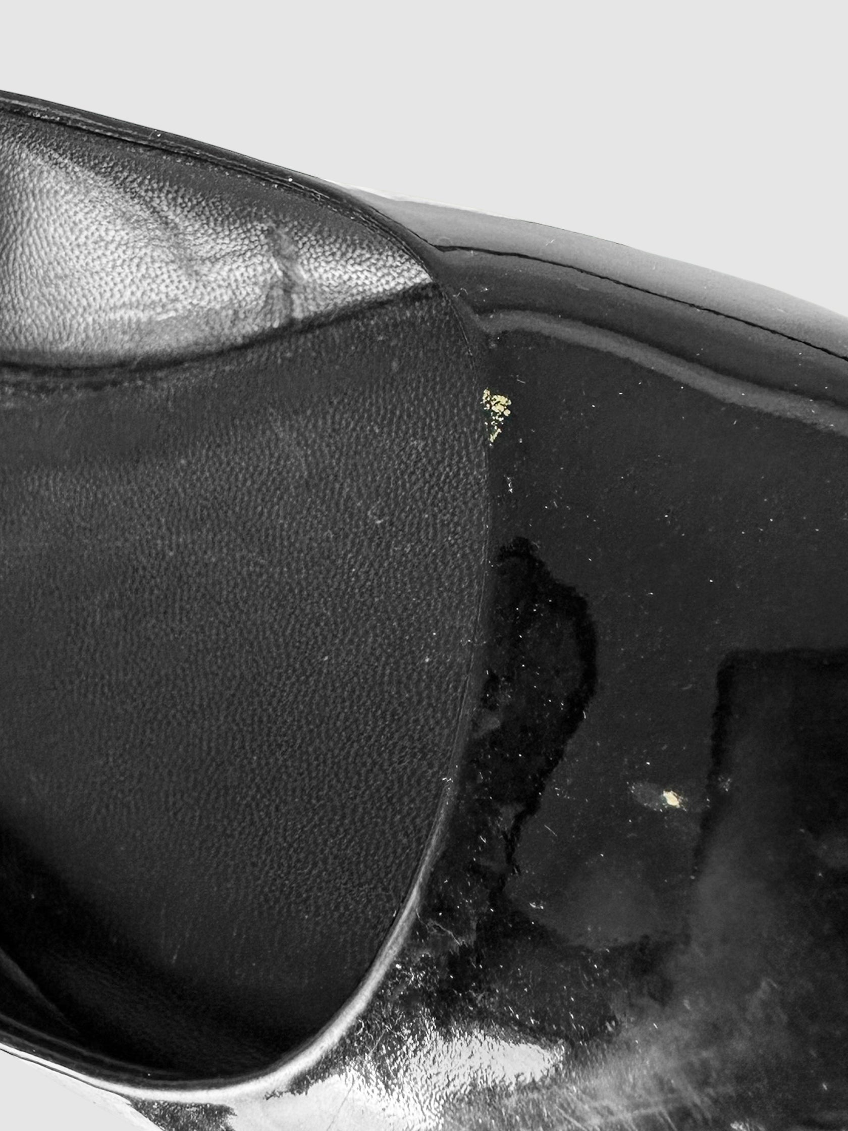 Patent Slingback Flats