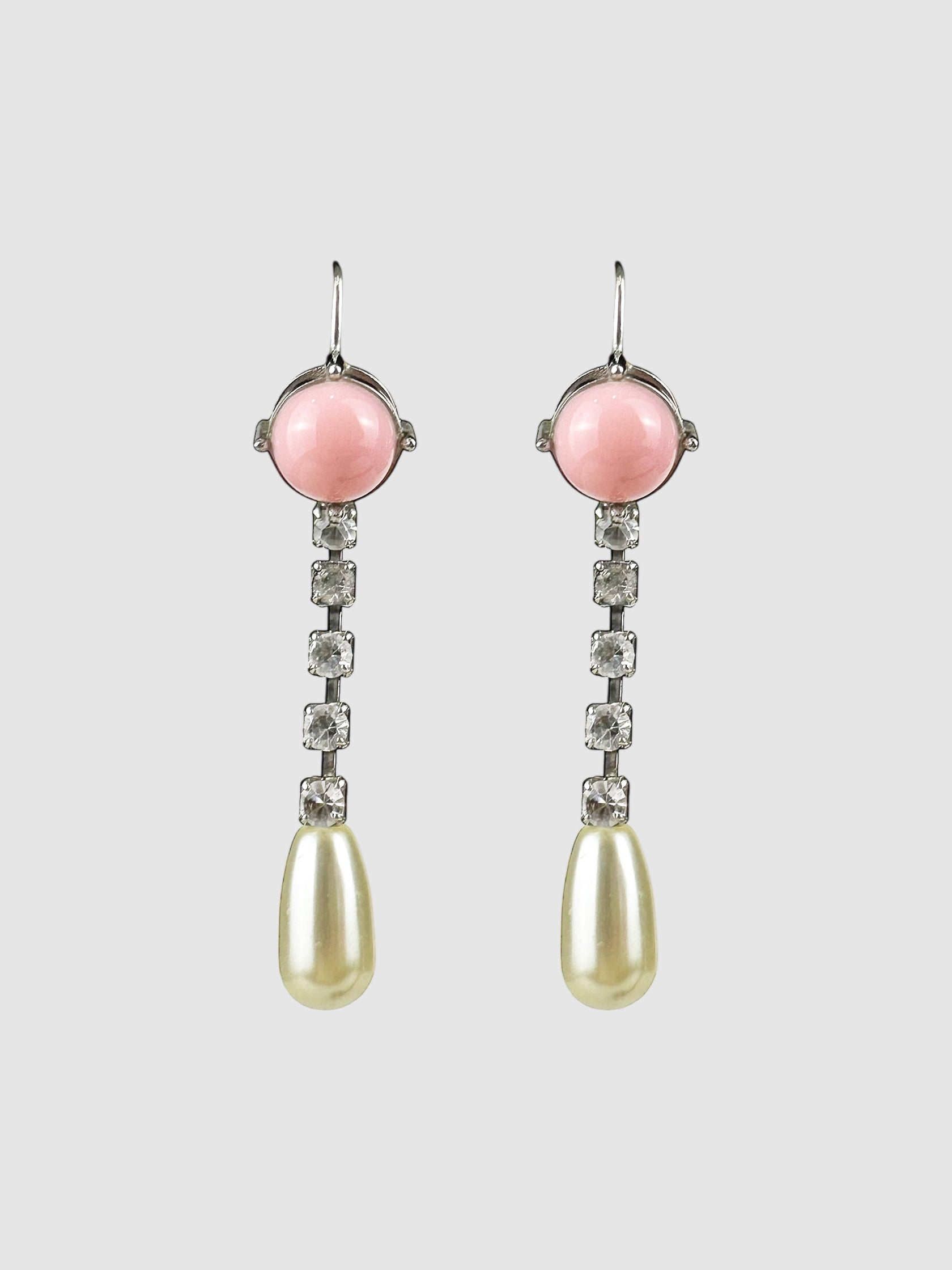 Resin Crystal Drop Earrings